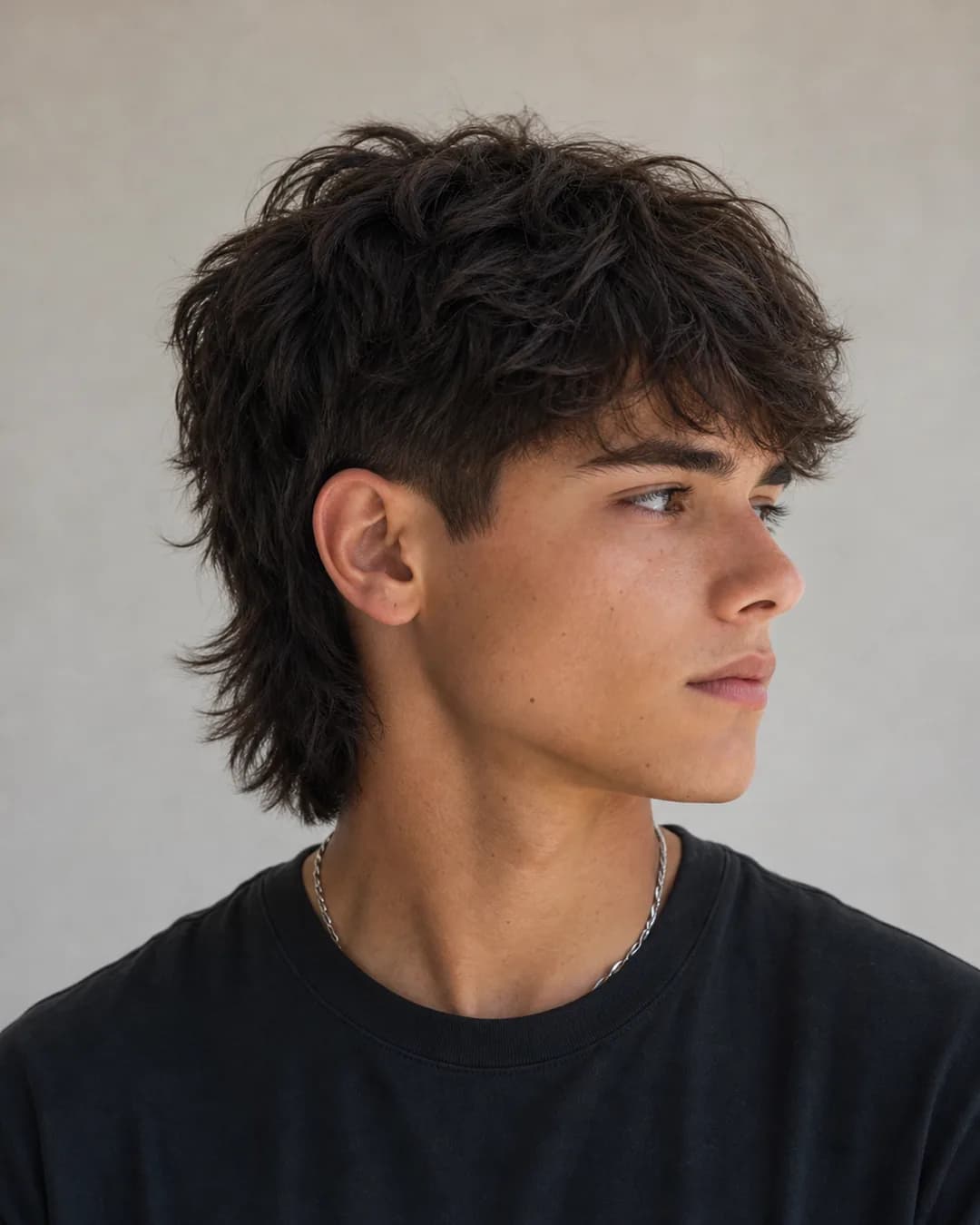 Mullet Adolescente - vista frontal y trasera exacta