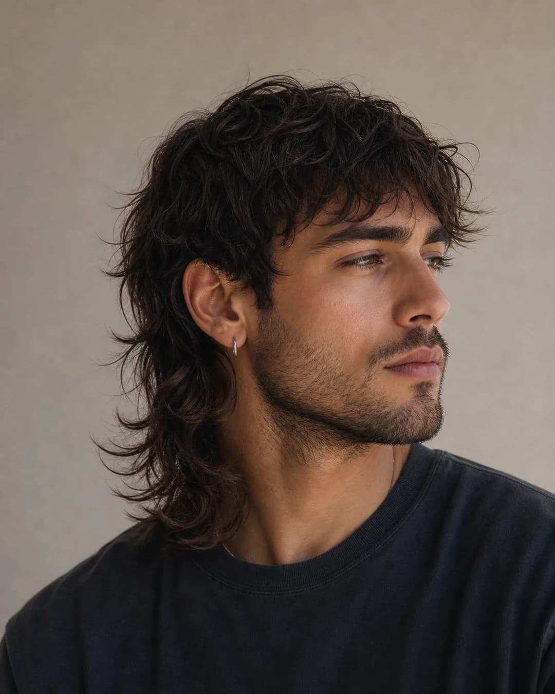 Mullet largo desfilado — Mullet hombre