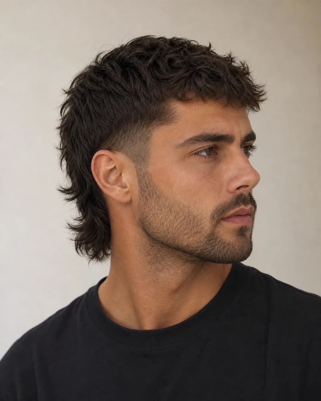 Mullet + barba media — Mullet hombre