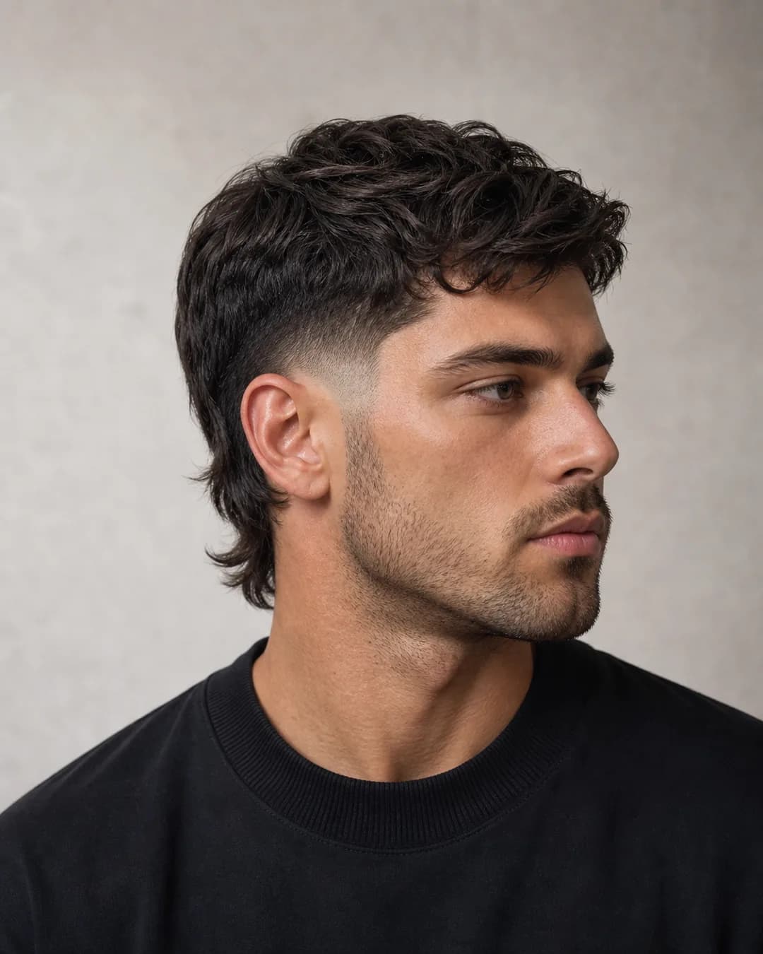 Soft mullet con degradado bajo — Mullet hombre